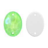 Elektrische Neon Peridot Oval Form hochwertiges Glas Nähstelsteine